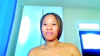 Ebony Goddess with Huge Natural Breasts on Webcam